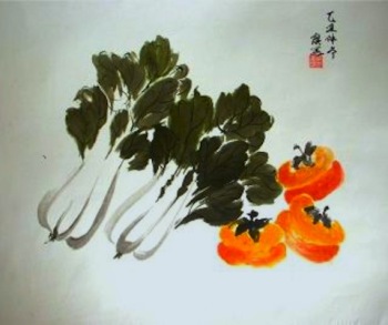 vintage___chinese_painting___bok_choy__persimmon__1_thumb2_lgw